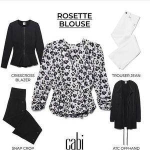 Cabi rosette blouse new small